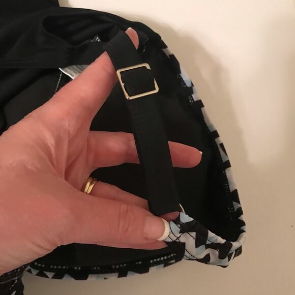 Spaghetti Strap Pansy Print Swimwear Top - Picture 8 of 10